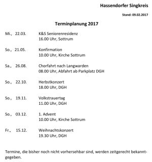 Hassendorfer Singkreis - Termine 2017 tn300